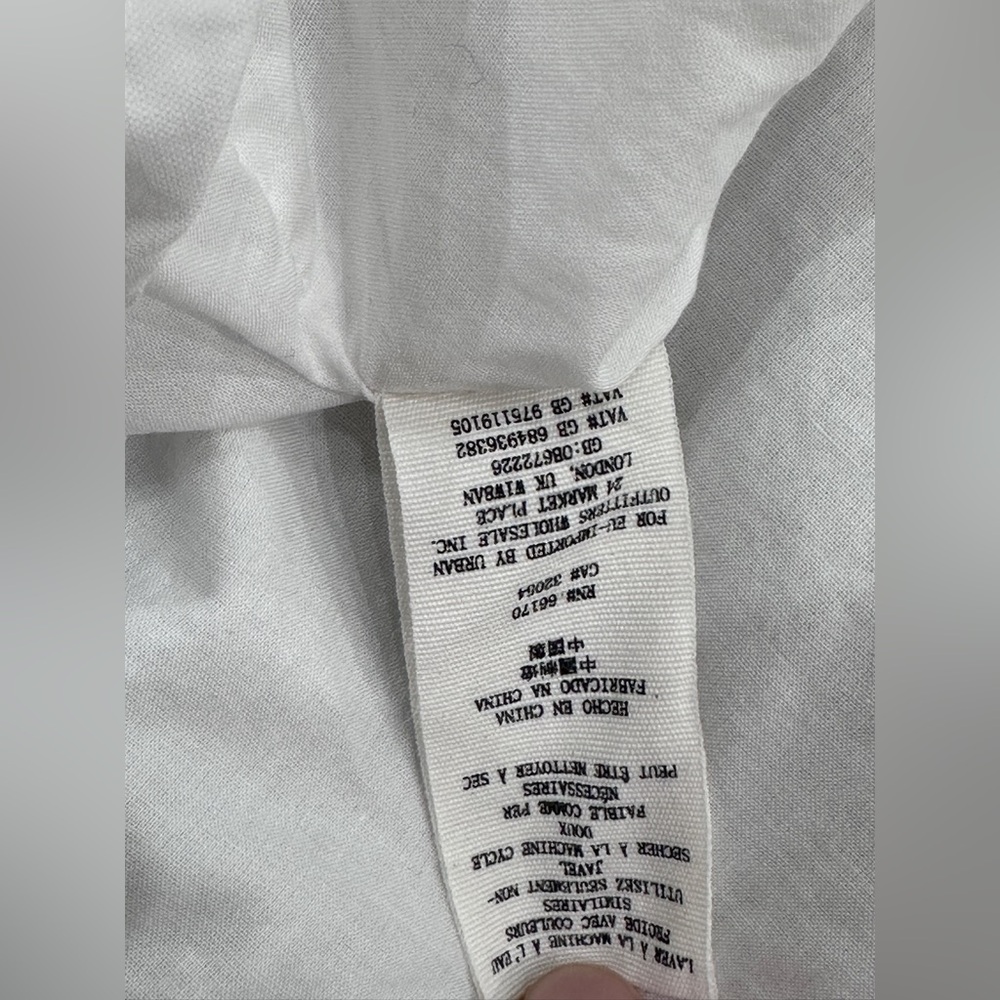 Free People So Obviously Yours White Bell Sleeve Cotton Top - Picture 11 of 12